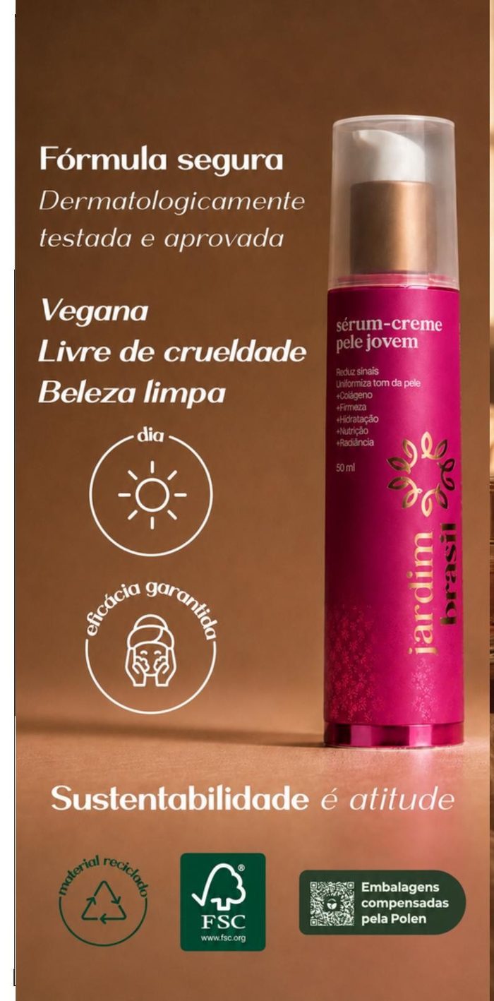 Sérum-Creme Pele Jovem Jardim Brasil